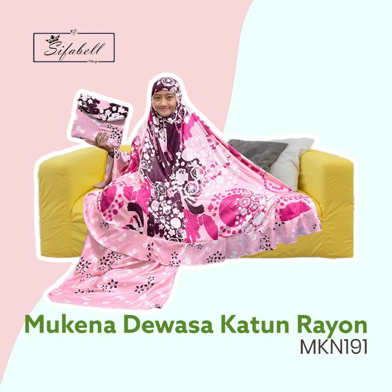 Mukena Dewasa Jumbo Katun Rayon Mukena Wanita Motif Alat Sholat MKN191