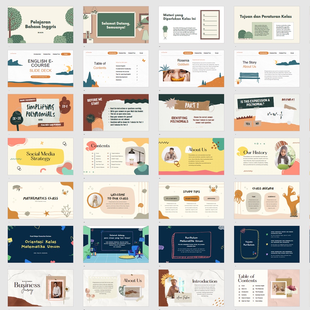 200+ Template PPT Aesthetic Presentasi Premium