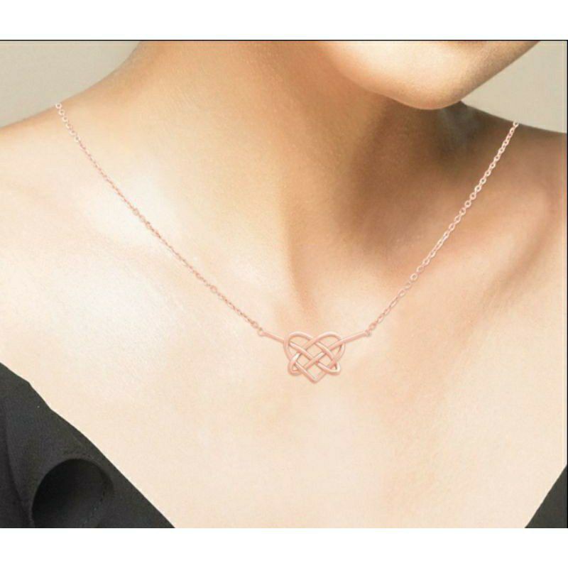 Fourfashion Kalung Titanium Ikatan Cinta Gold dan Rosegold N1803200