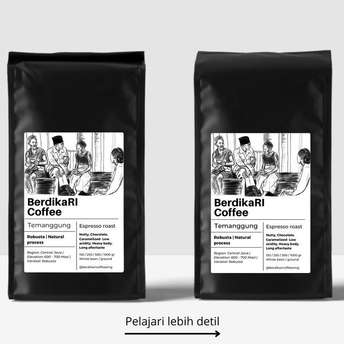 

[ COD ] Kopi Fine Robusta Temanggung 1Kg - Biji atau Bubuk - Berdikari Coffee TERUJI Kode 652