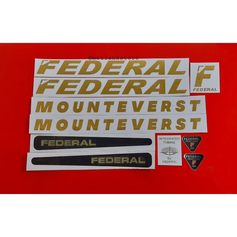 Stiker Sepeda Federal Mounteverst