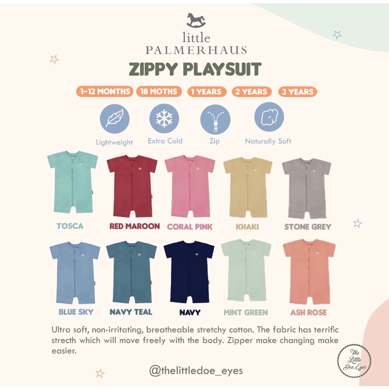 [READY] LITTLE PALMERHAUS Zippy Playsuit