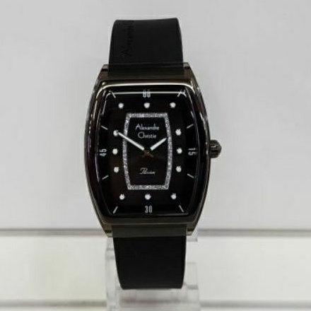 jam tangan Alexandre Christie AC 2847 wanita rubber full black original