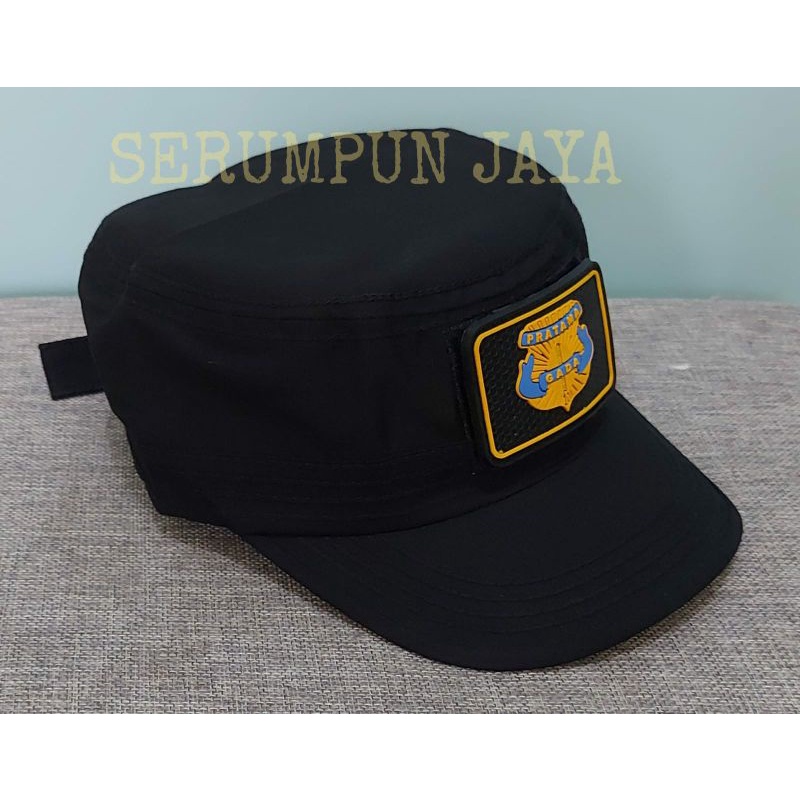 TOPI KOMANDO GADA PRATAMA - TOPI KOMANDO GADA PRATAMA VELCRO 2PATCH BIRU KUNING