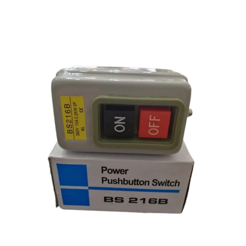 Power Pushbutton Switch / Saklar Tombol Power BS-216 15A (500V)