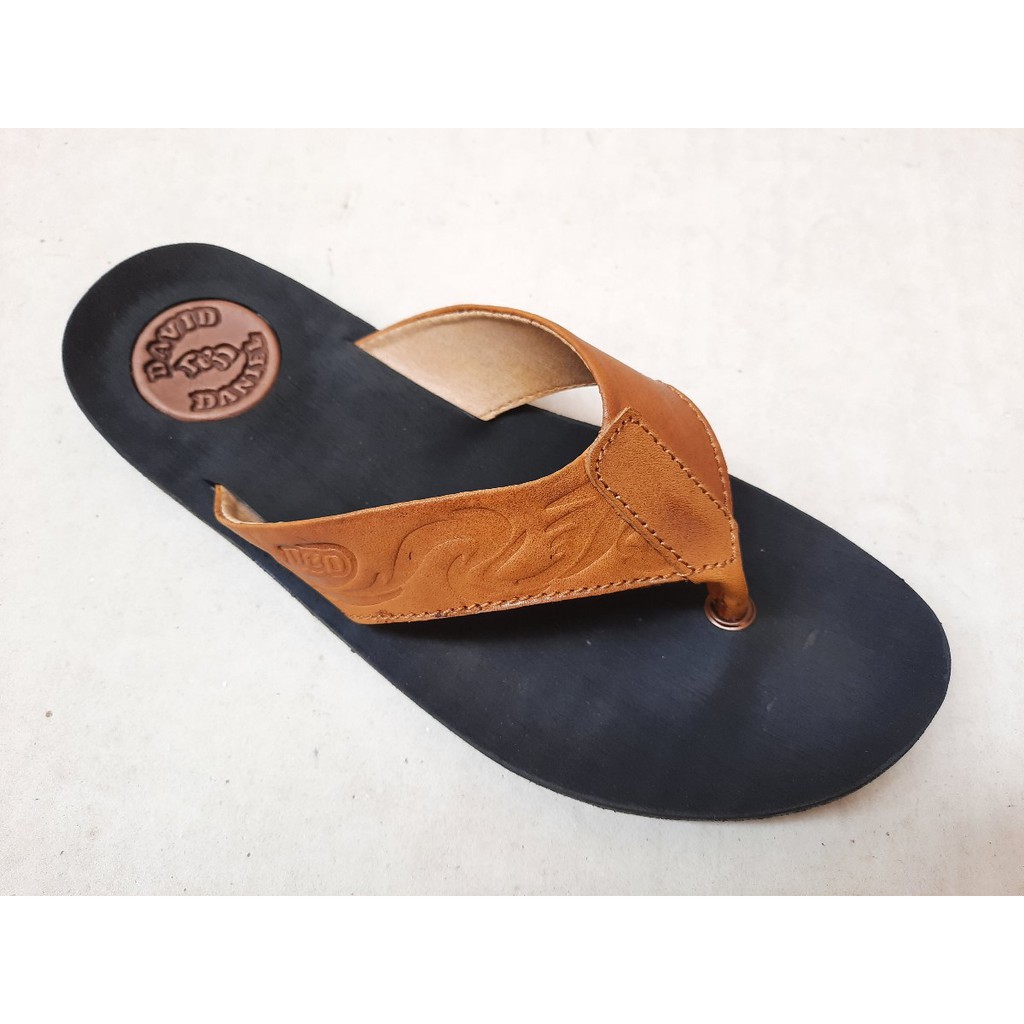 DAVID DANIEL Sandal Javarino Kulit - ARV 02 Tan