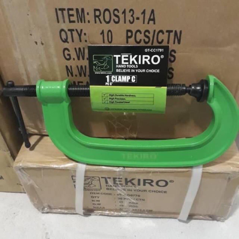 clamp C ukuran 6 in / klem / catok penjepit TEKIRO