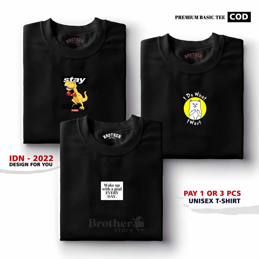 BUY 1 OR 3 PCS ( PROMO COD ) BROTHER STORE / Kaos Distro100% Catoon Combed 30s / ArticelSWI