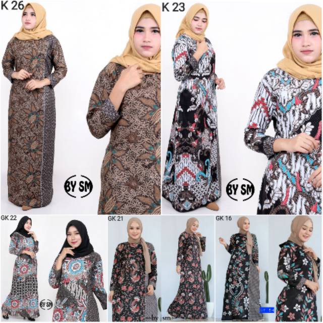 Gamis batik maxi Ld 110 Pj 140cm 003Rfs