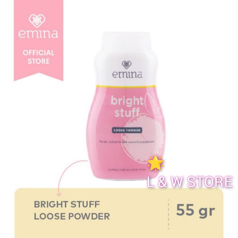 Emina Bright Stuff Loose Powder/Bedak Tabur 55gr