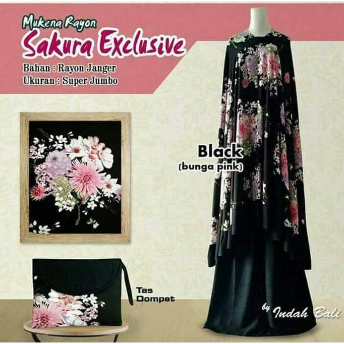 Mukena Bali jumbo / mukena katun adem / premium sakura exclusive