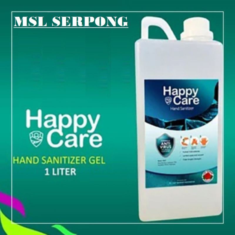 HAND SANITIZER GEL 1 LITER  HAPPY CARE / HAND SANITIZER GEL / HAND SANITIZER