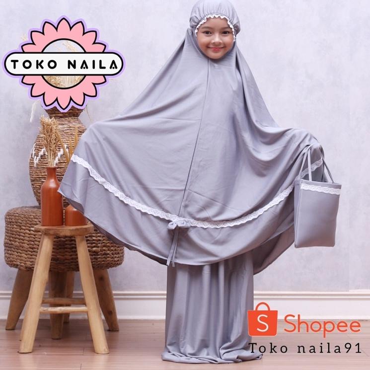 Terbaru.. Mukena Anak Renda Usia 5 - 7 Tahun Jersey Zoya