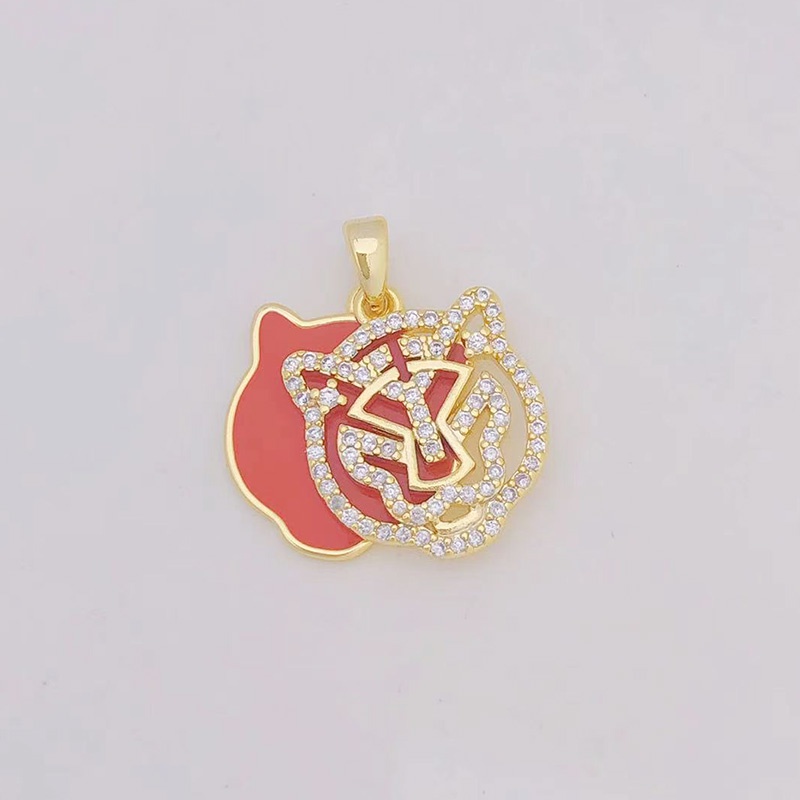 1 Pc Liontin Kalung Gelang 18K Gold Desain Butterfly Rabbit Love Flower