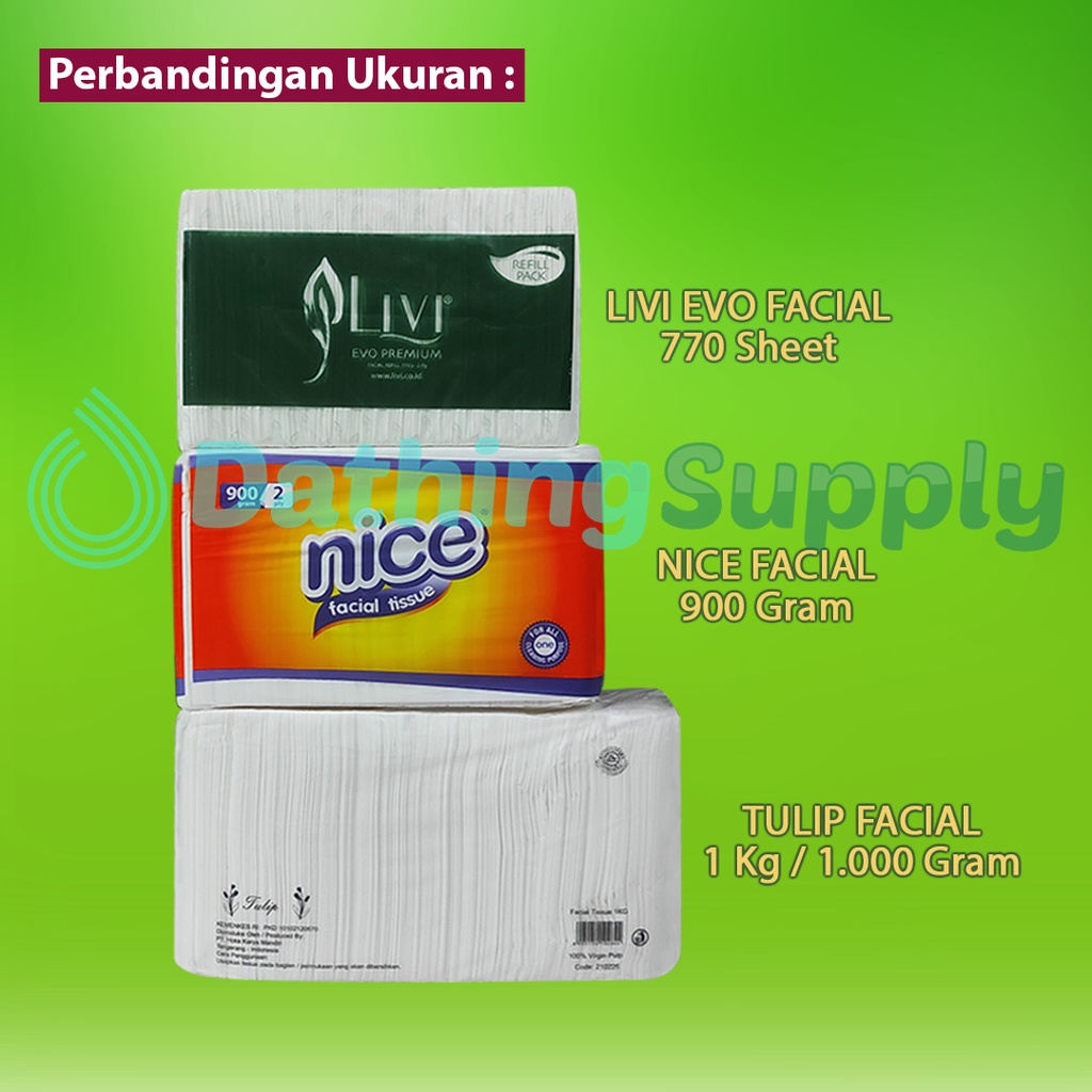 Tissue Nice Facial 900 Gram / Tisu Wajah 900gr Refill Kiloan / Tissu Muka Halus Harga Promo-2