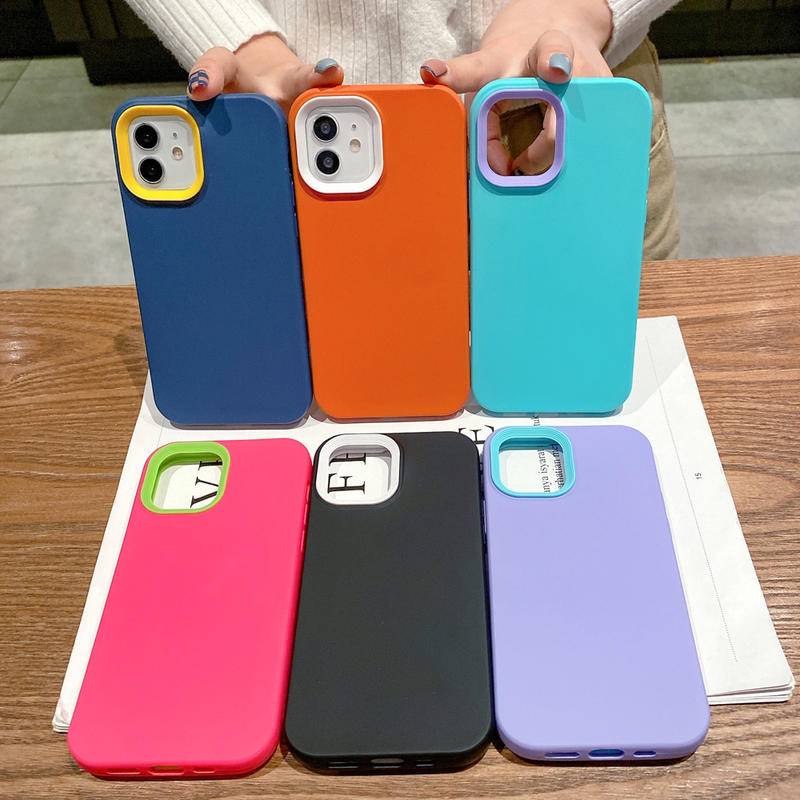 Soft Case Silikon Warna Polos Untuk iPhone 13 12 11 Pro MAX X XS MAX XR SE 2022 2020 7 8 Plus