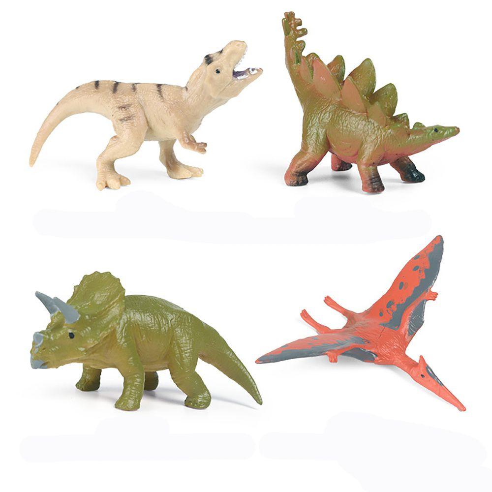 R-flower 12PCS Mainan Edukasi Model Dinosaurus Triceratops Brachiosaurus Untuk Belajar Sains Anak