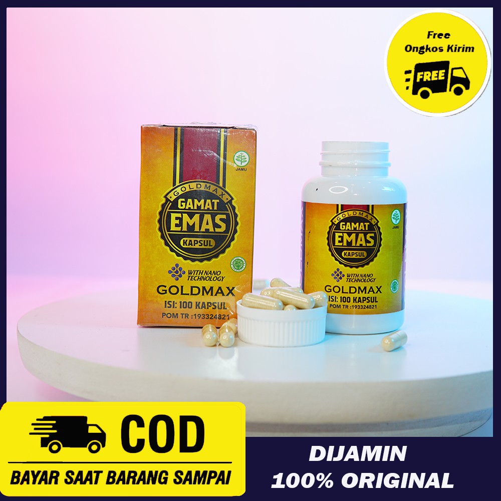 Goldmax Gamat Emas Kapsul - Kapsul Gamat Isi 100 Kapsul - HALAL & BPOM Asli 100% Original