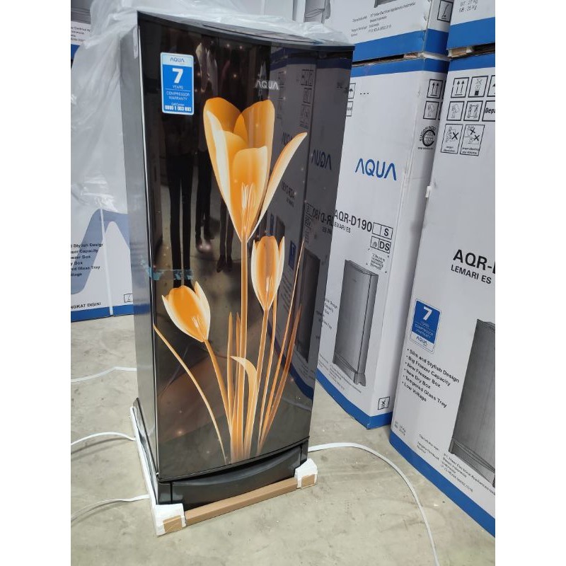 KULKAS 1 PINTU Aqua BUNGA TULIP AQR-D190 LB / LK KHUSUS BOGOR KURIR TOKO