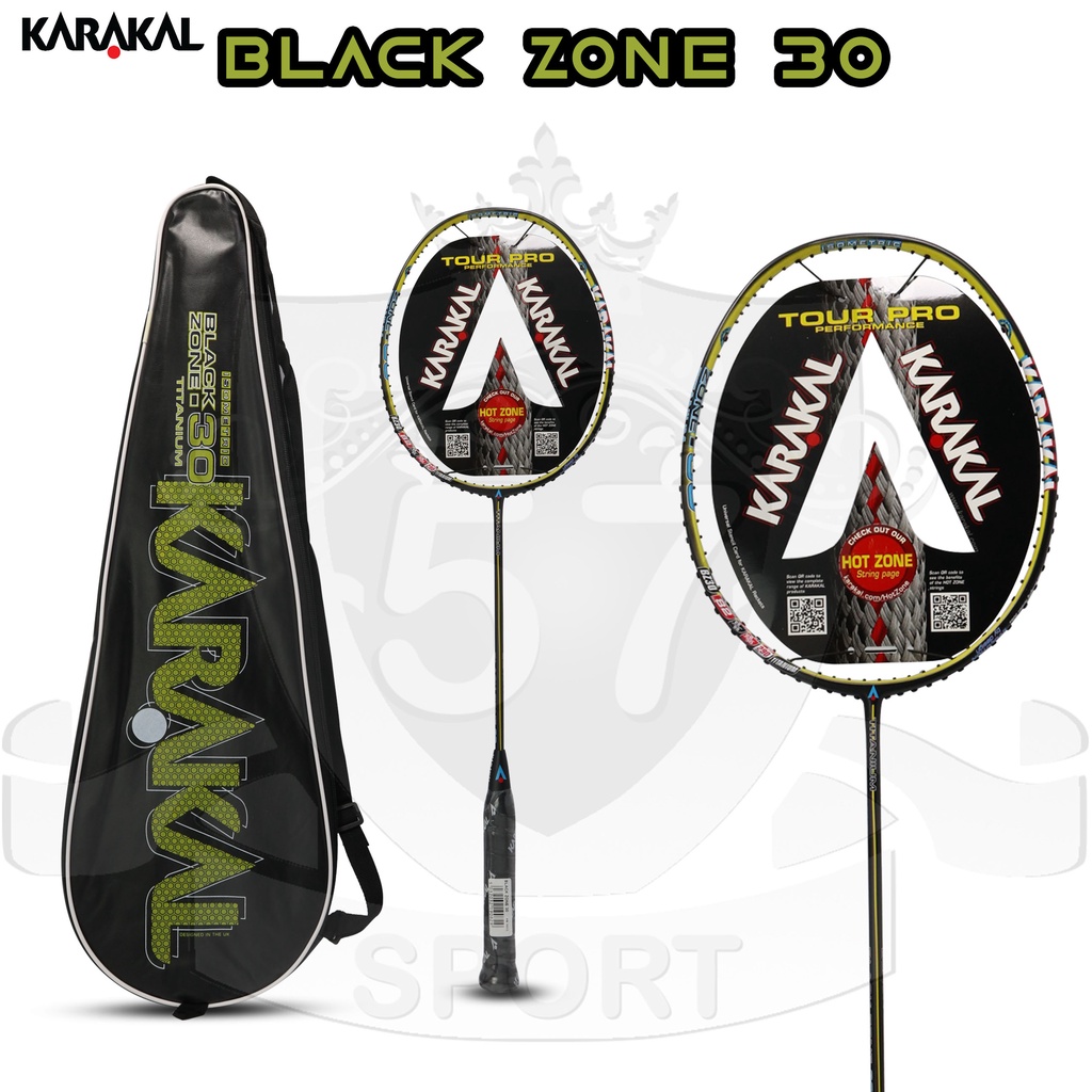 Raket Badminton Karakal Black Zone 30 Bonus Senar dan Tas