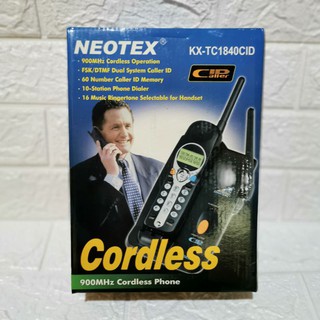 NEOTEX CORDLESS TELEPHONE PHONE TELEPON WIRELESS KX TC1840CID HANDSFREE CALLER ID PORTABLE MURAH