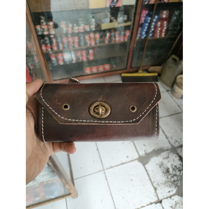 Dompet Onthel Kulit mitasi / Tas Sadel Onthel Bagus / Tas Onthel Kulit