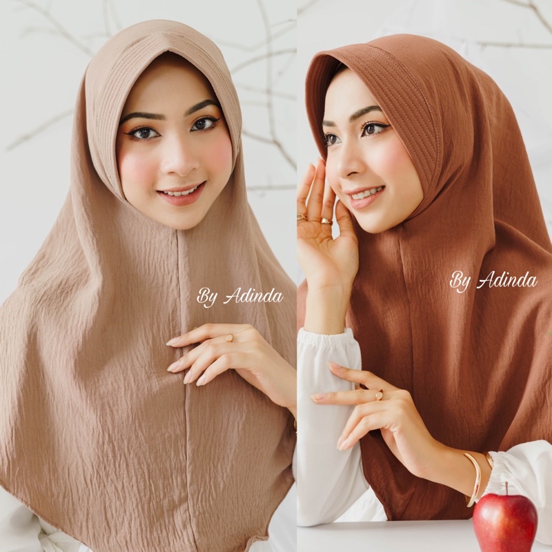 𝐁𝐘 𝐀𝐃𝐈𝐍𝐃𝐀 KHIMAR PET CRINKLE BERGO AIRFLOW HIJAB INSTANT KERUDUNG HAMIDAH JILBAB AIRFLOW