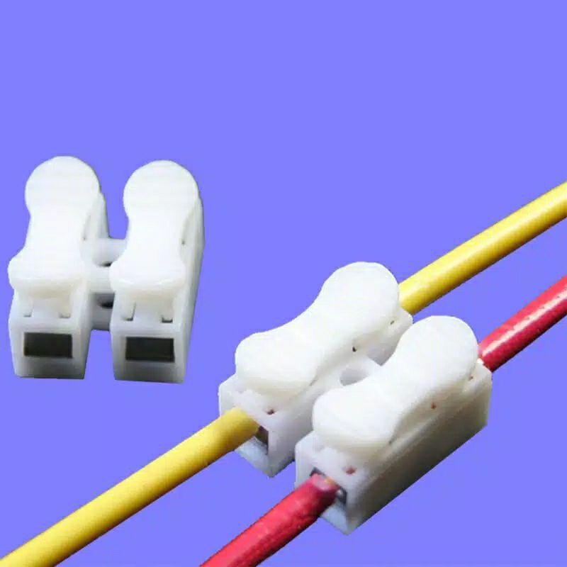 Quick Connect 2 Wire Connect Spring Sambungan Terminal Kabel 2 Pin Jepitan