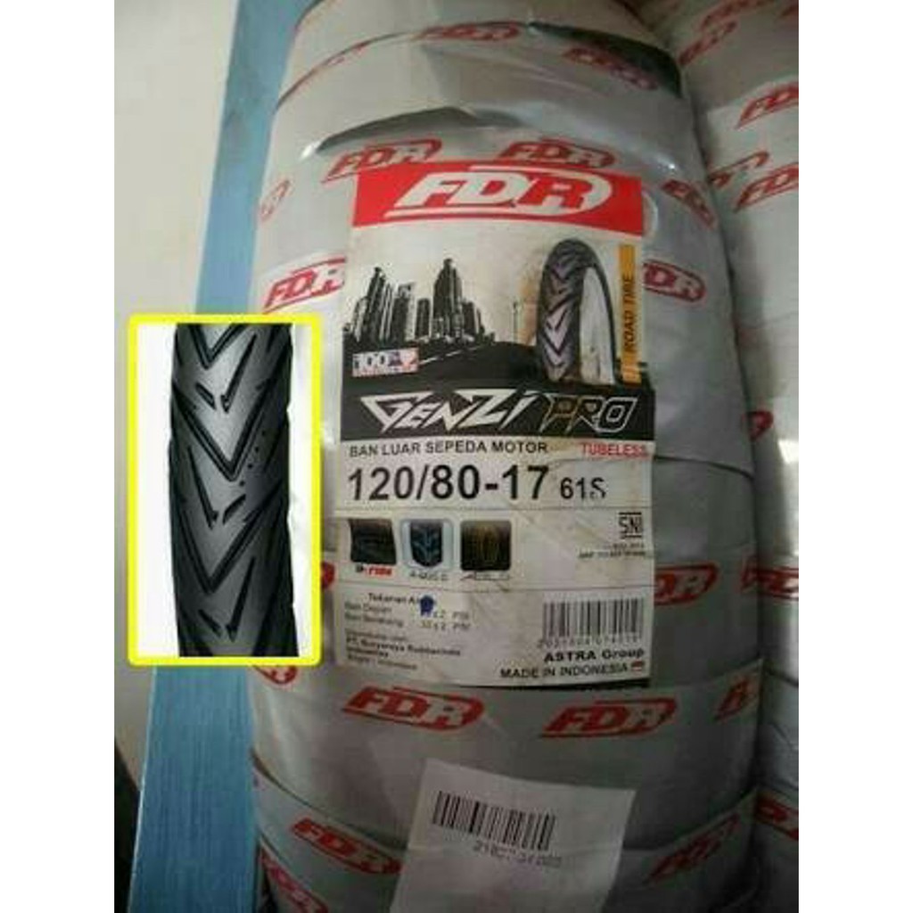 Ban Motor 120/80-17 FDR Original Genzi Pro Ring 17 Tubeless