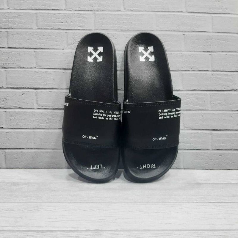 Sandal Slop Offwhite X Virgil Premium/Sandal Slide Pria Terbaru/Sandal Slop Offwhite Wanita Kekinian Off-white virgil Grade Ori-6