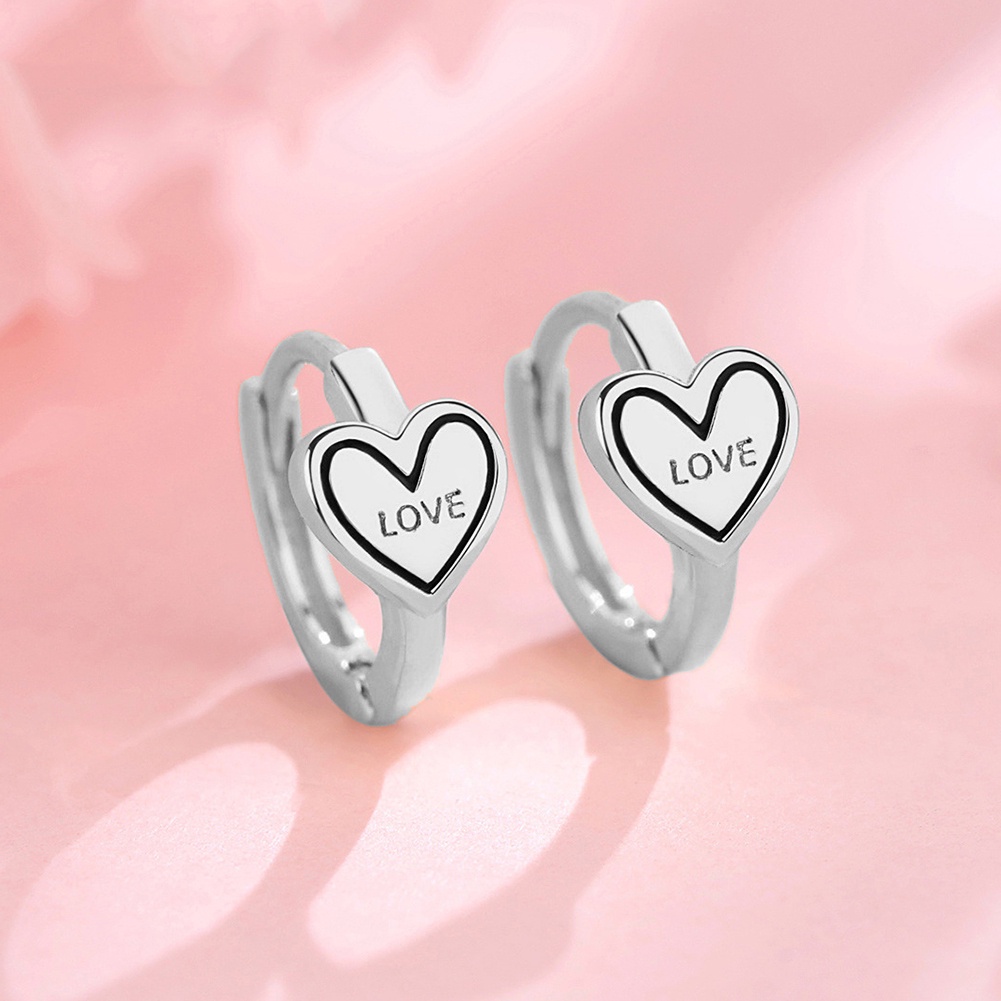 Hu Hu Hu Hu Hu Alat Bantu Pasang Kacamata♡ Anting Tusuk Gantung Wanita Bahan Metal Desain Hatitulisan Menarik Untuk Hadiah