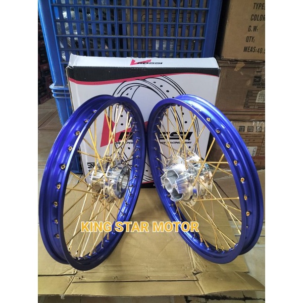 Rossi - Satu set Velg Ring 17 Ukuran Depan Belakang 17X140 Buat Motor Blade New, Supra X125, Warna V