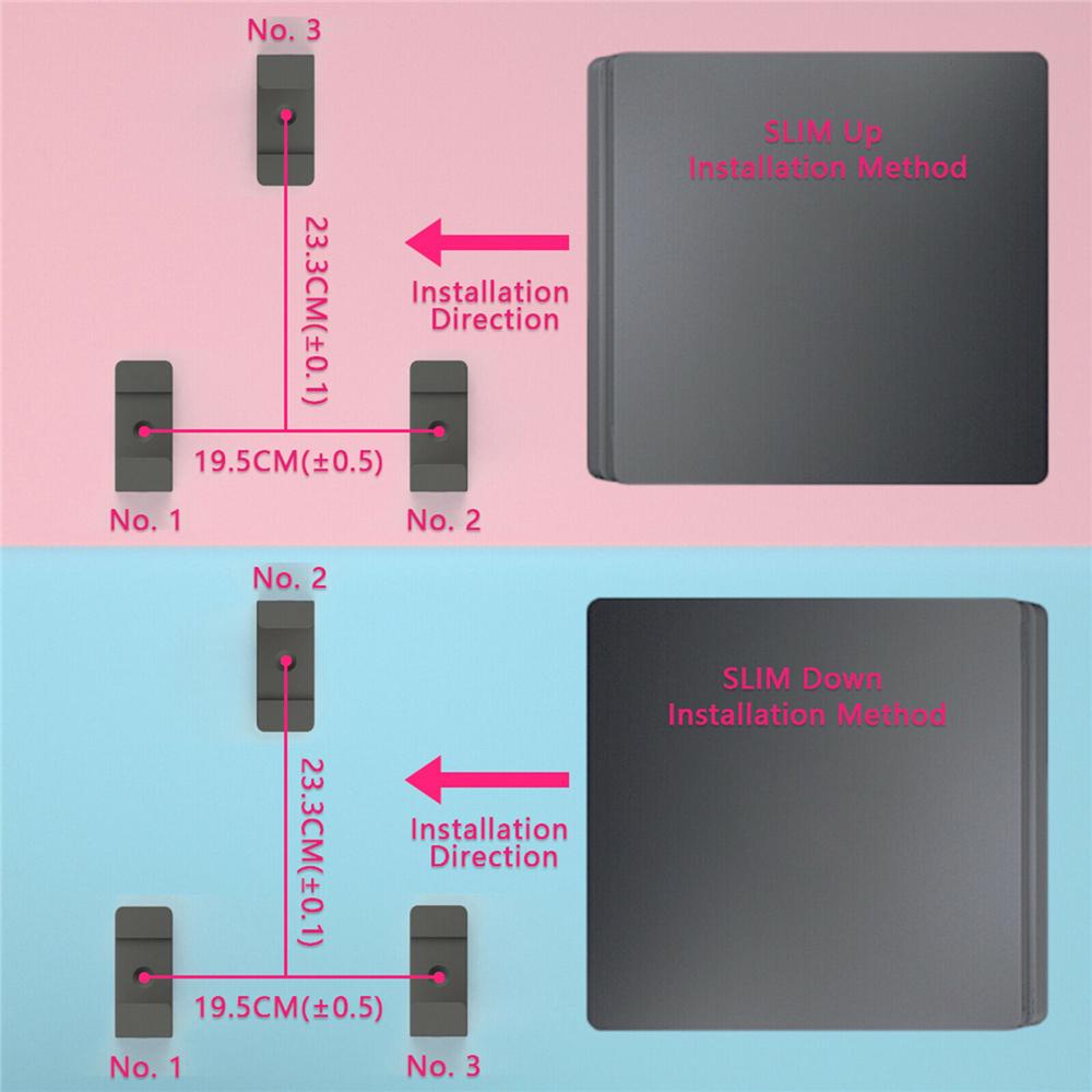 POPULAR Bracket Aksesoris Tempel Dinding Populer Set Rak Host Untuk Untuk Sony PlayStation4 PS4 Slim Pro