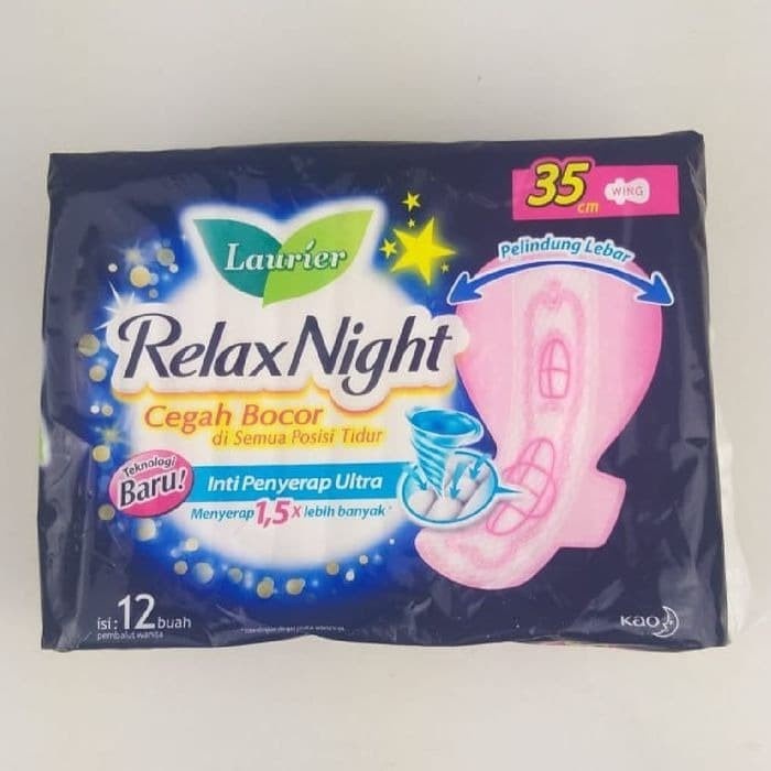 LAURIER RELAX NIGHT 35cm ISI 12 BUAH WING