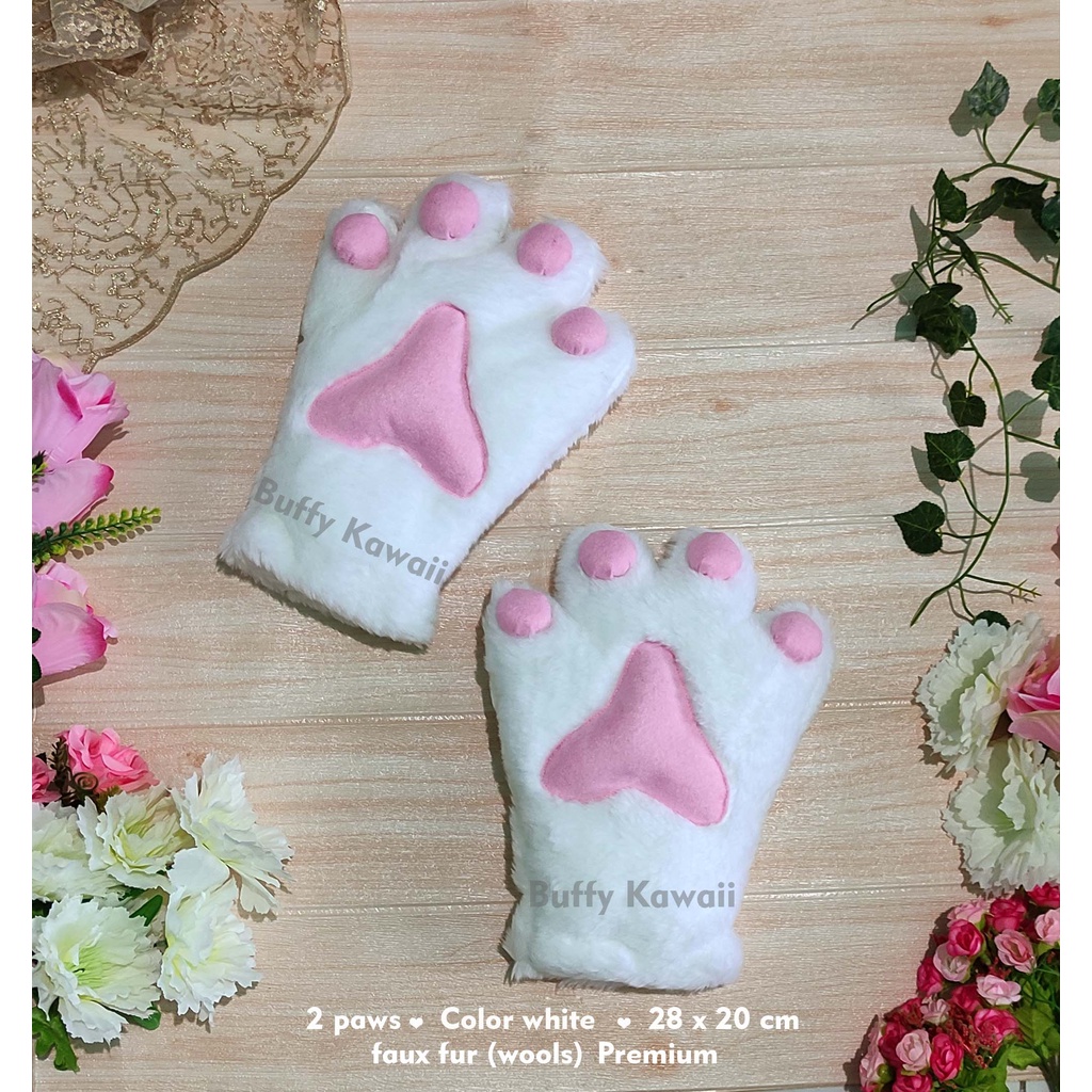 cat cosplay costume Paws nekomimi sarung tangan kucing halloween party anime plushie furry cute sexy