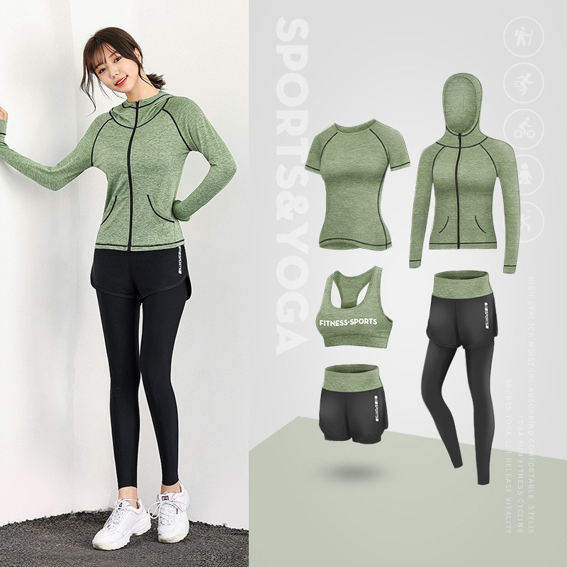 BEST DEALS Baju Gym Olahraga Wanita Set Legging Setelan Senam Aerobik Terbaru Import Training