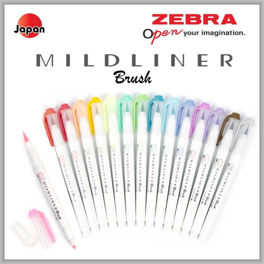 

Mildliner Zebra Brush Highlighter Double Sided
