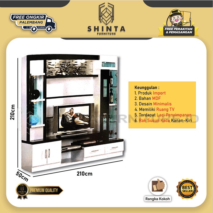 Lemari Partisi Import Lemari Hias Material MDF Mewah Minimalis