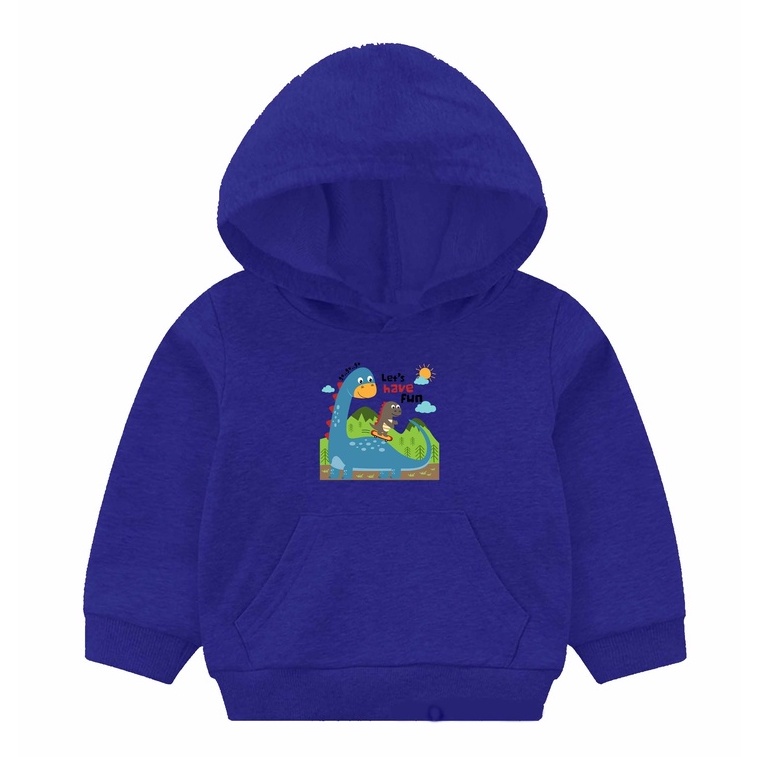 Hoodie Fun Dino Anak Fleece Pakaian Anak