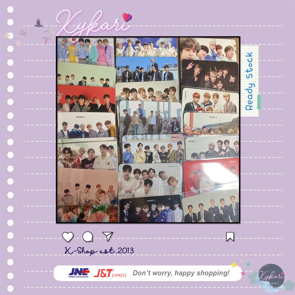 [ READY STOCK ] Official MONSTA X Photocard Group - PC Grup All Era Album, Beautiful Tour, Tonymoly