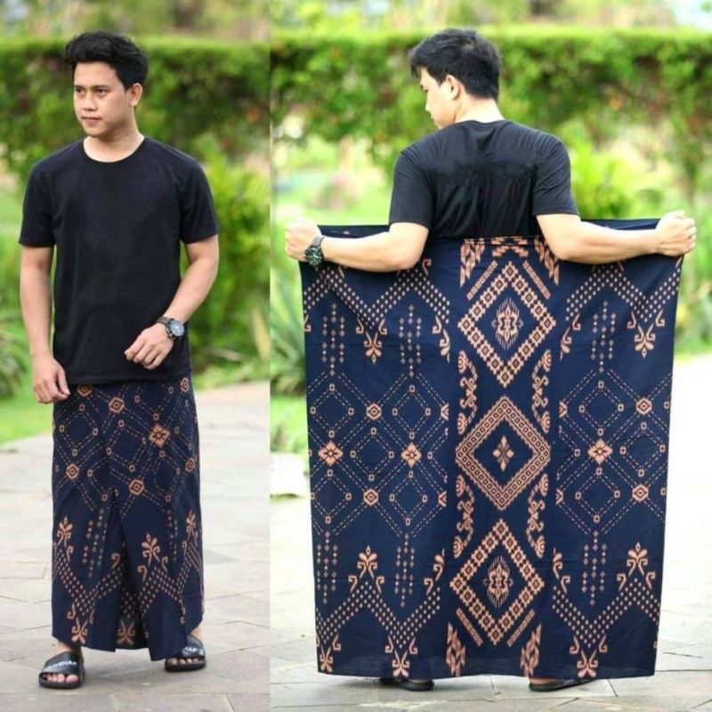 SARUNG PRIA TERBARU MOTIF TEROMPAH SHOLAT DEWASA SARUNG MOTIF BALIMUN SARWON-Pd g