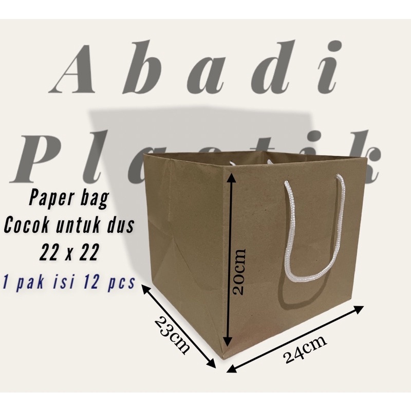 

PAPER BAG DUS NASI/ TAS KERTAS BOX UKR 22 x 22