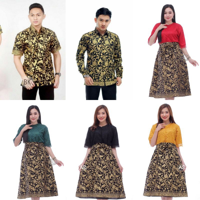 batik couple dress broklat prada bakung