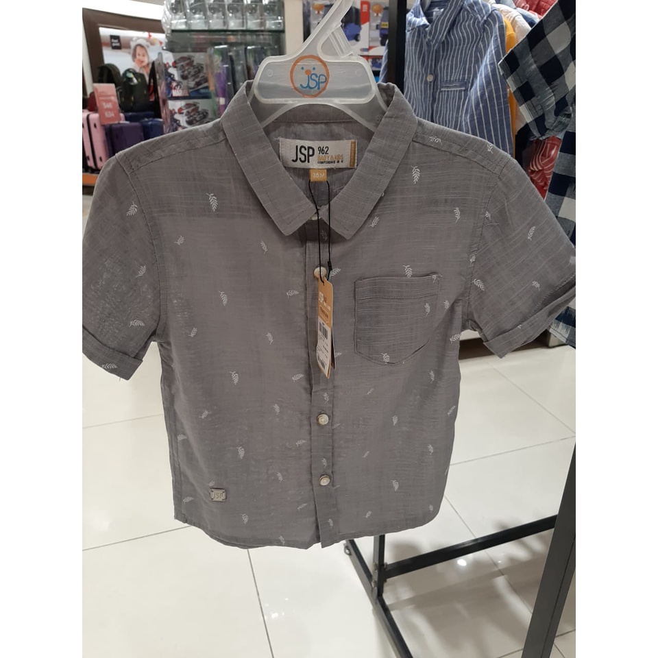 JSP 962 Baju Kemeja Anak Laki Laki Lengan Pendek Baby Usia 12-36 Bulan Original