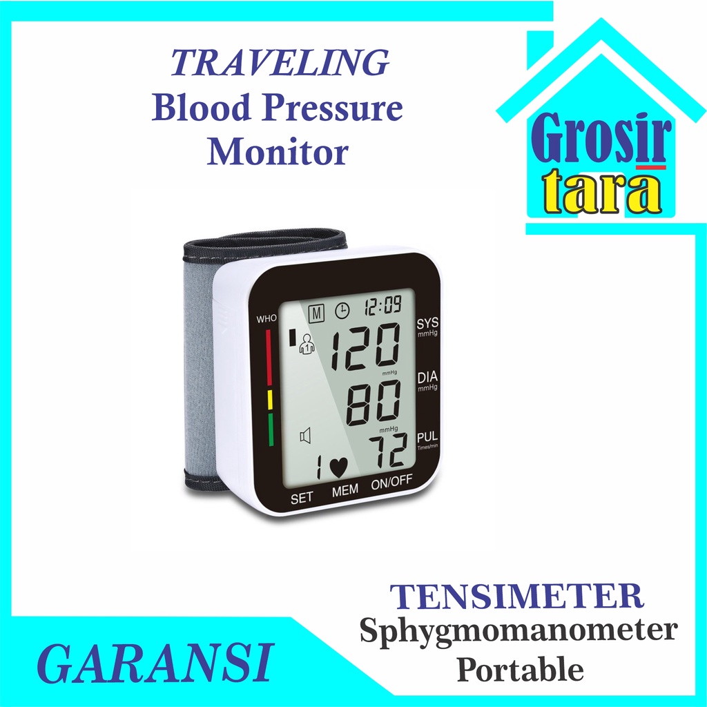 TensiMeter Digital Pergelangan Tangan Portable Tensi Meter Digital Alat Ukur Tekanan Darah