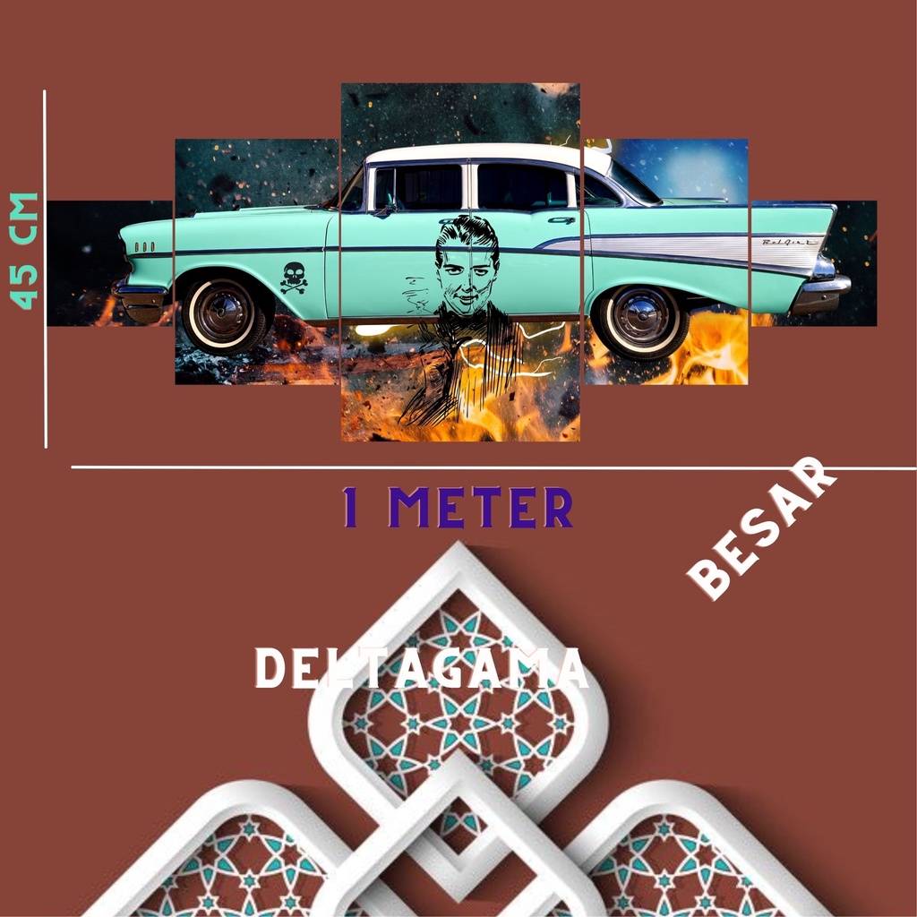 mekans Hiasan COD dinding puzzle 5 buah puzle 1 set kamar dekorasi besar onepiece one piece minimali