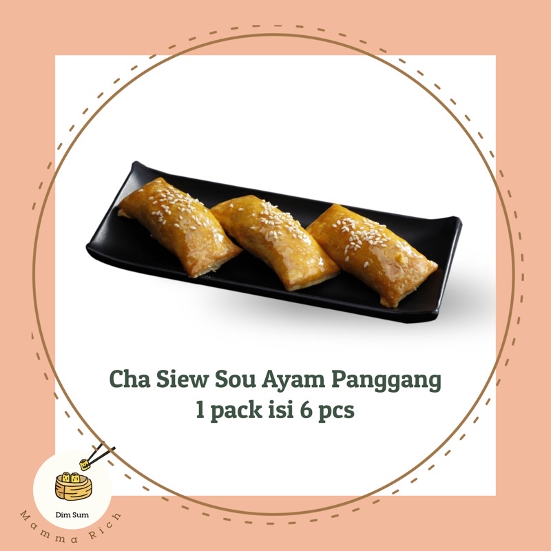 

Frozen dim sum ayam cha siew sou panggang 1 pack isi 6 pcs dimsum