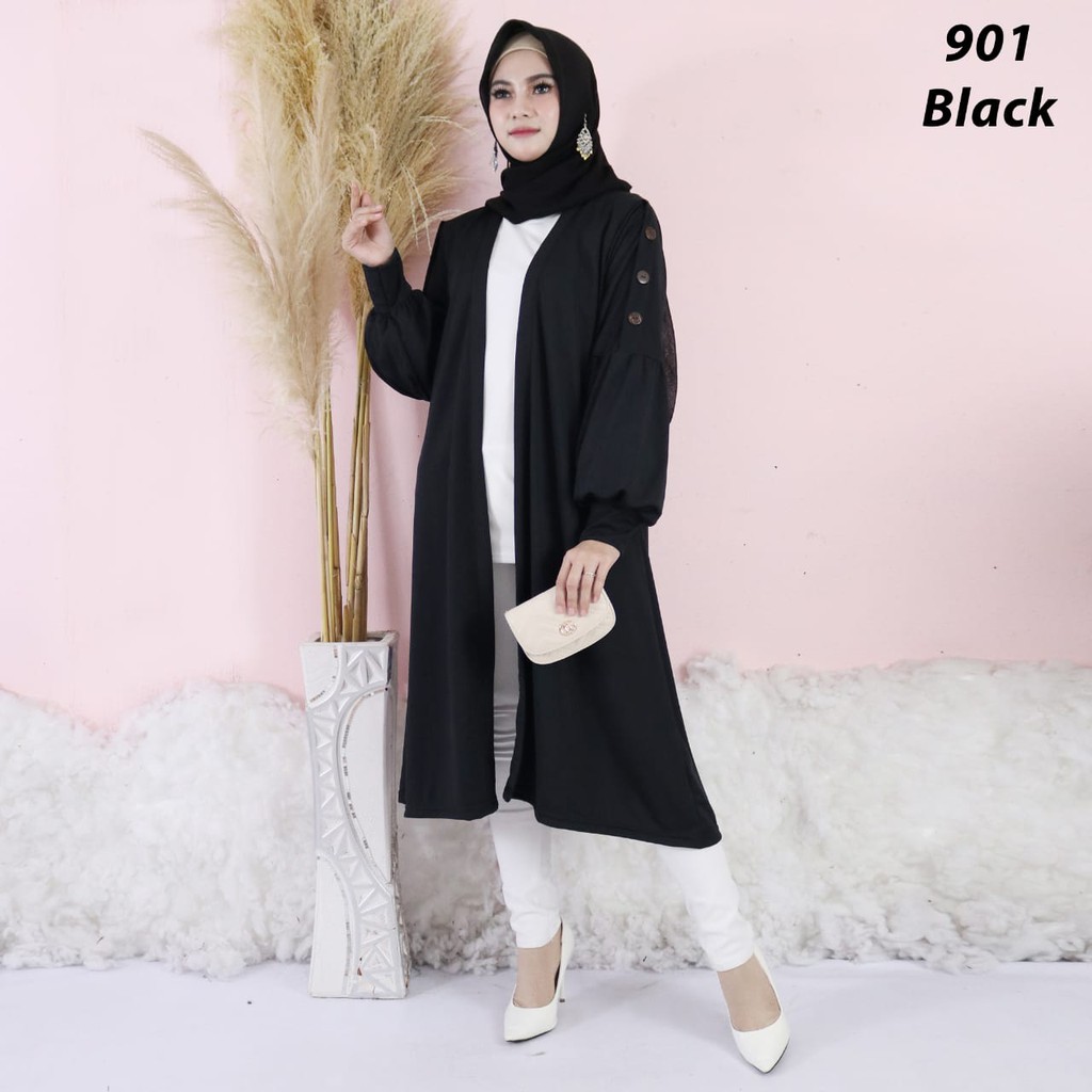 Long Cardigan Outer Panjang Wanita 901 Luaran Panjang Wanita Long Cardi Oversize