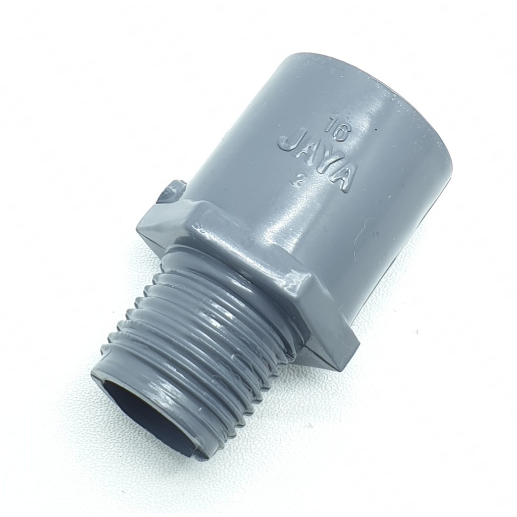 Jaya ORI Valve Socket Pipa Air 1/2&quot; TS PVC / Sock 1/2 Inch Drat Luar / Sok 1/2&quot; Drat Luar