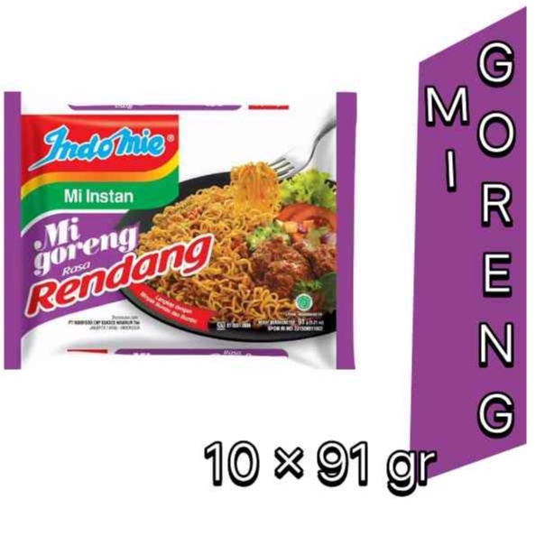 

Indomie Mi Goreng Rendang 91 Gr isi 10 Pcs